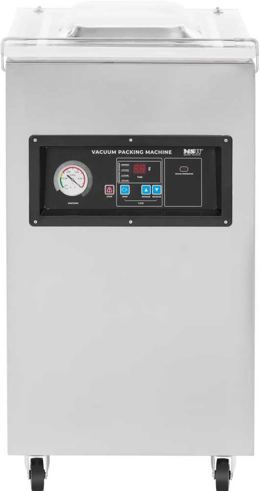 MSW Kamerinė vakuuminio pakavimo mašina maistui, elektronikai, laisvai stovinti, 40 cm, 900 W
