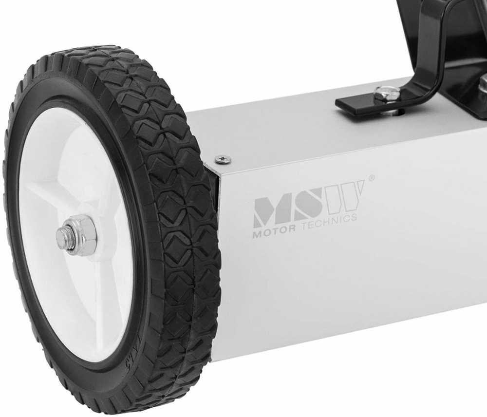 MSW Magnetinė šluota nagų drožlių rinkimui ant ratukų, plotis 45 cm