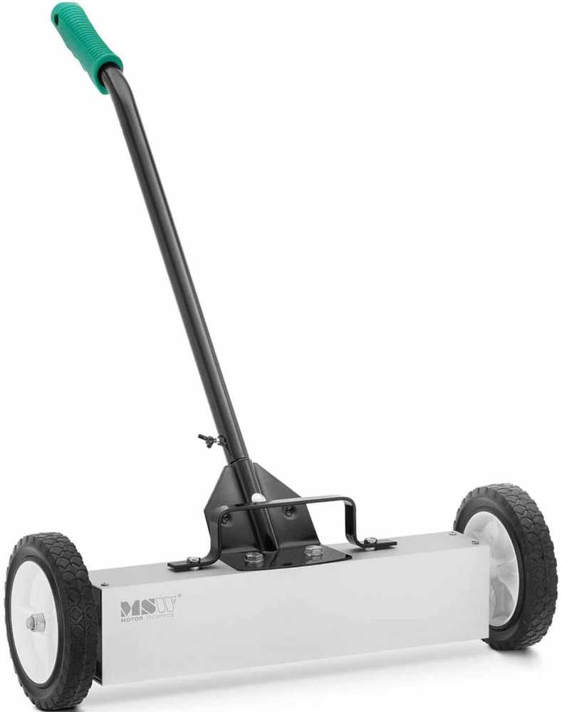 MSW Magnetinė šluota nagų drožlių rinkimui ant ratukų, plotis 45 cm
