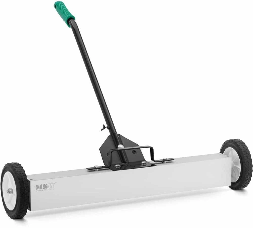 MSW Magnetinė šluota nagų drožlių rinkimui ant ratukų, plotis 75 cm