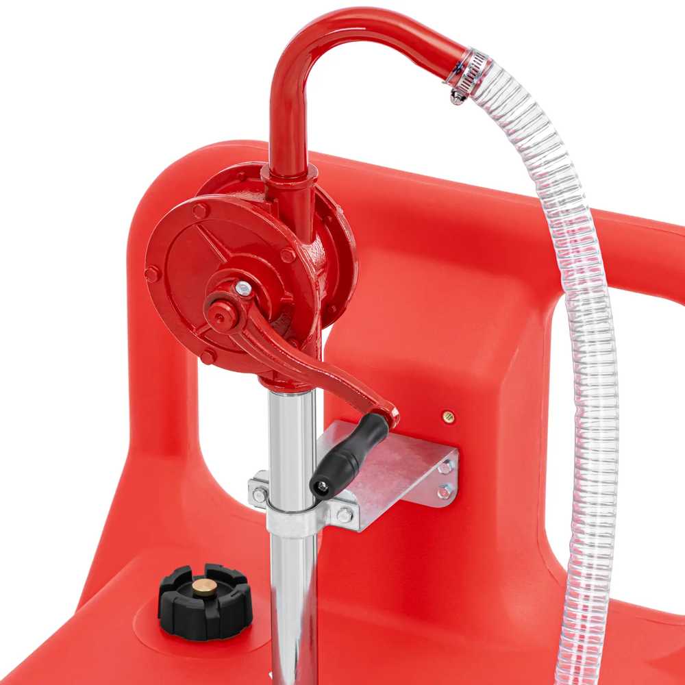 MSW Nešiojamas kuro bakas su rankiniu siurbliu ant ratų 20 l/min 120 l