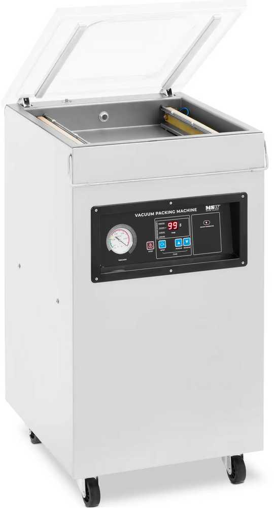 MSW Kamerinė vakuuminio pakavimo mašina maistui, elektronikai, laisvai stovinti, 40 cm, 900 W
