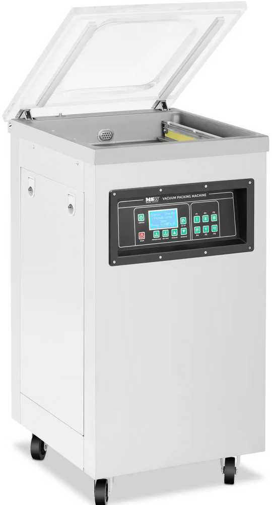 MSW Kamerinė vakuuminio pakavimo mašina maistui, elektronikai, laisvai pastatomas LCD 40 cm, 900 W