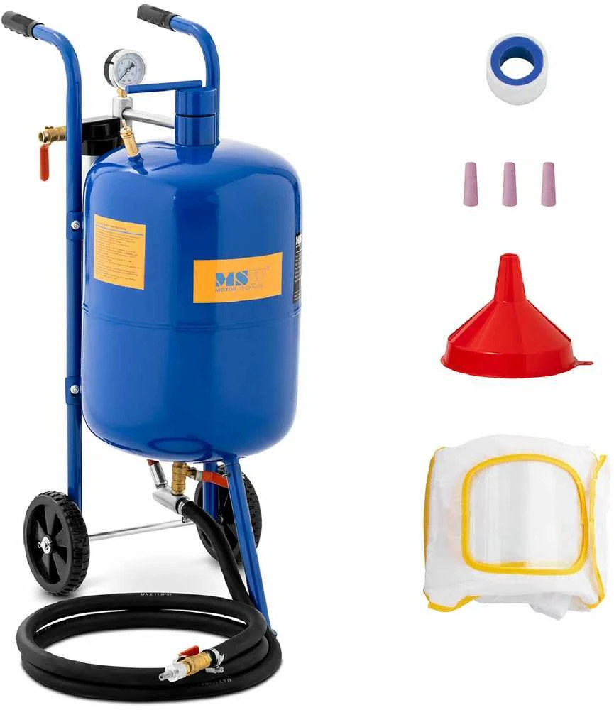 MSW Mobilus sifoninis smėlio pūtiklis su slėgio reguliavimu 60-125 psi, 40 l