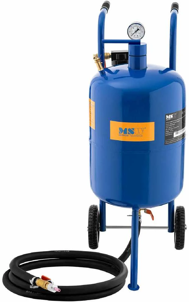 MSW Mobilus sifoninis smėlio pūtiklis su slėgio reguliavimu 60-125 psi, 40 l