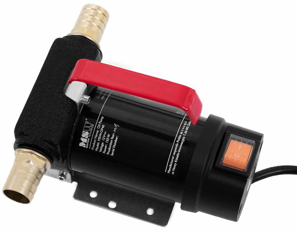 MSW Elektrinis siurblys dyzeliniam kurui išleisti, savisiurbis IP55 12 V 155 W 40 l/min