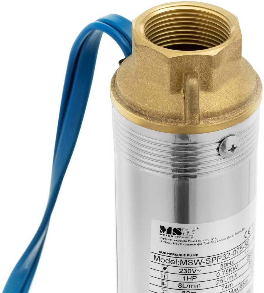 „Hillvert“ giluminio gręžinio siurblys STAL 750 W, 3800 l/h, iki 85 m
