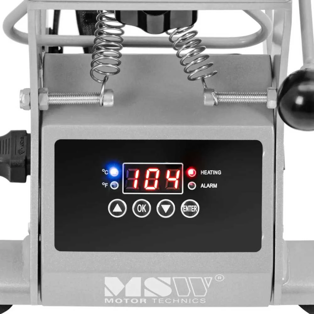 MSW Šilumos perdavimo presas beisbolo kepurėms ir kepurėms LCD 0-250C