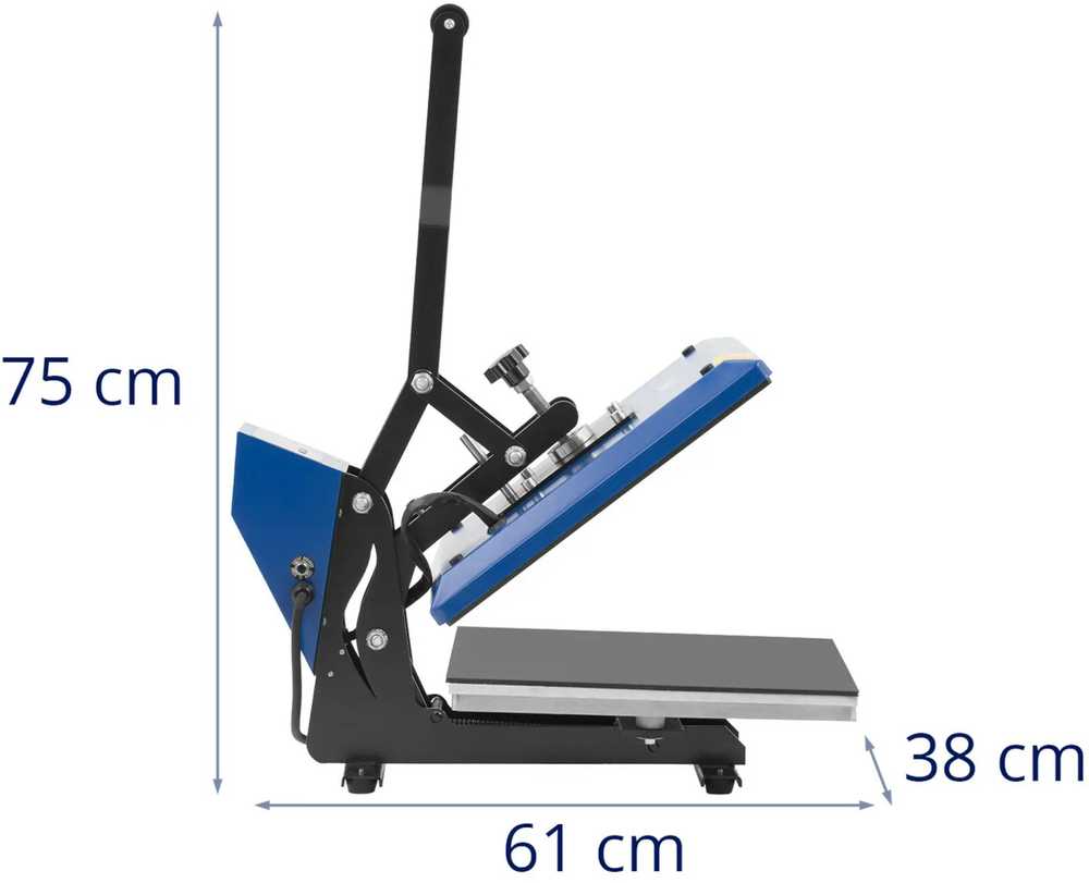 MSW Šilumos perdavimo presas LCD marškinėlių sublimacijai 38 x 38 cm 0-250C