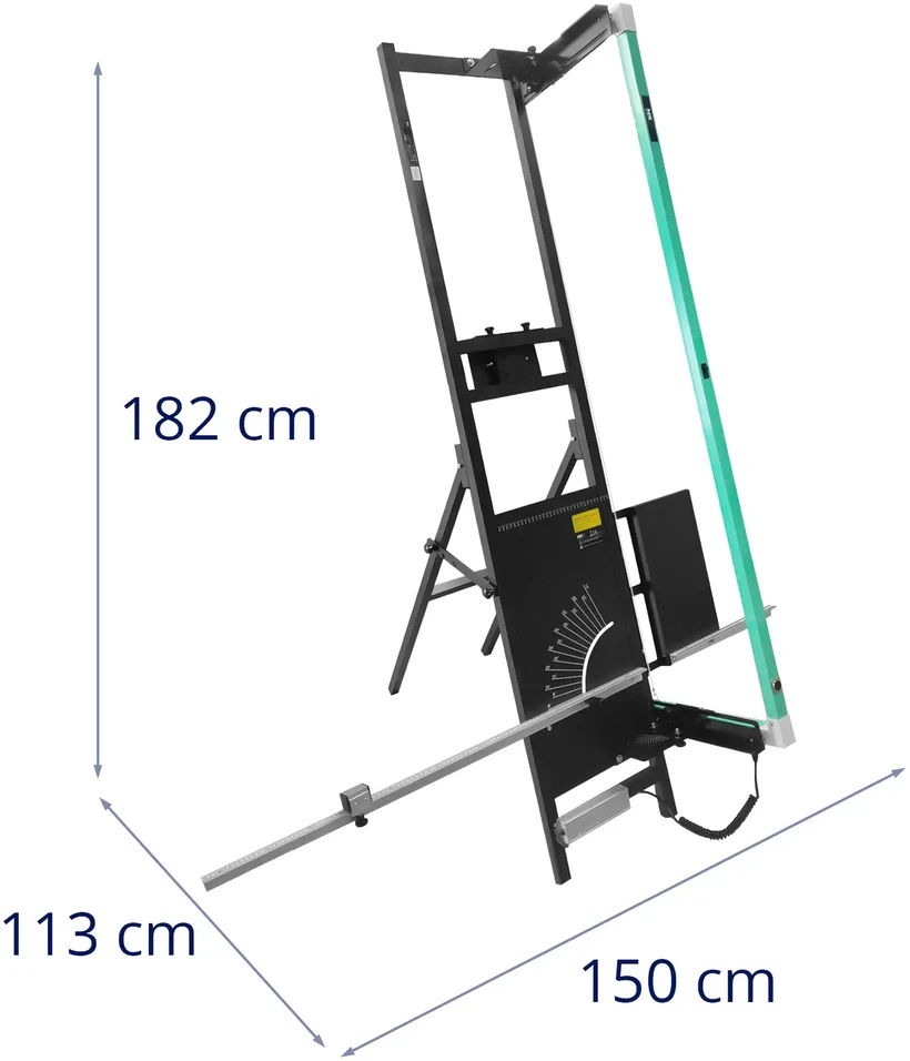 MSW putplasčio pjaustymo mašina su stovu, ilgis 1350 mm, gylis 350 mm, 200 W