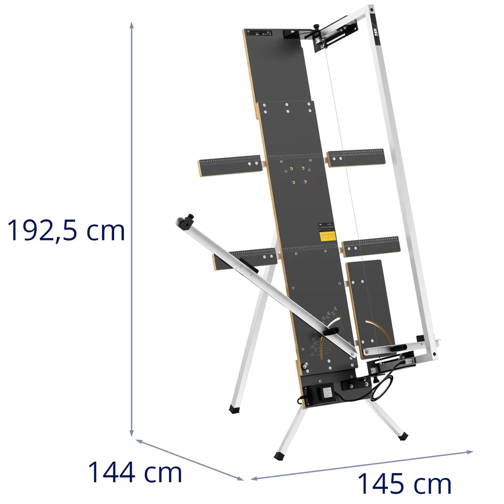 MSW putplasčio pjaustymo mašina su stovu ir laikikliu, ilgis 1300 mm, gylis 350 mm, 200 W