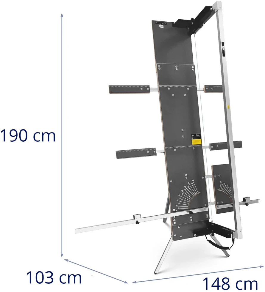 MSW putplasčio pjaustymo mašina su stovu ir laikikliu, ilgis 1300 mm, gylis 350 mm, 200 W