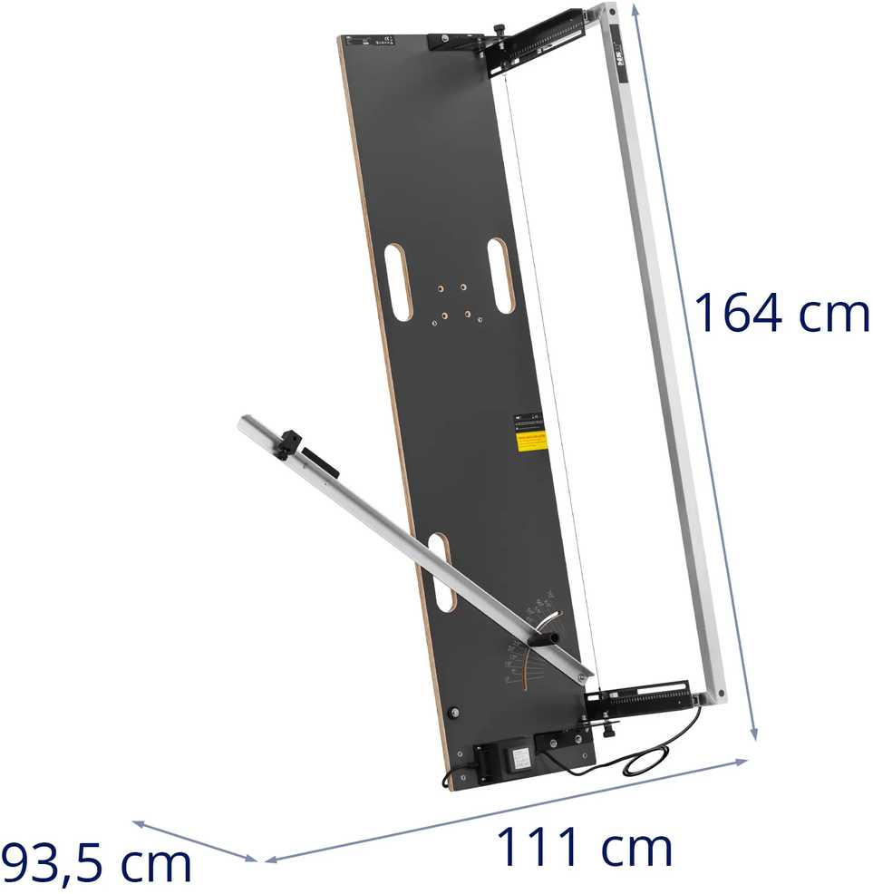 MSW Putplasčio pjaustymo mašina su terminiu peiliu, ilgis 1350 mm, gylis 350 mm, 200 W - komplektas