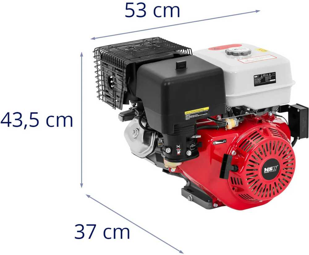 MSW 4 taktų vieno cilindro benzininis variklis su elektriniu starteriu, 6,5 l, 16 AG