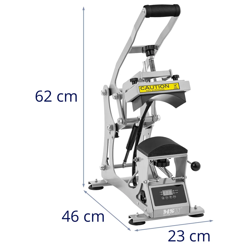 MSW Šilumos perdavimo presas beisbolo kepurėms ir kepurėms LCD 0-250C