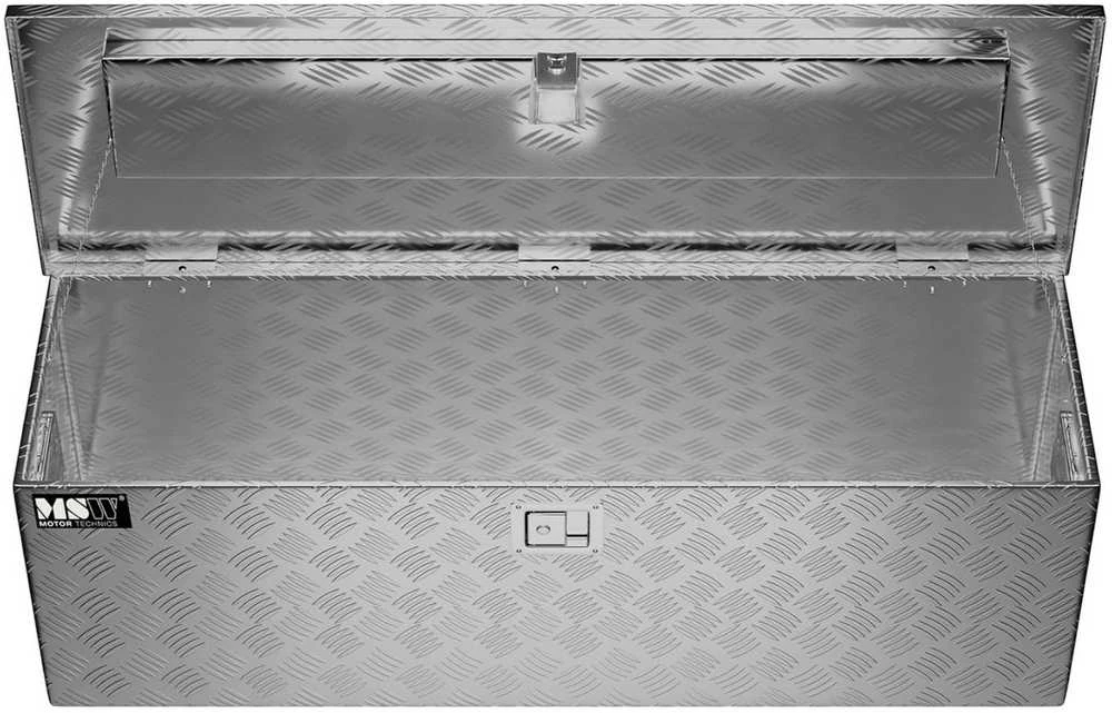MSW Rakinama aliuminio transportavimo įrankių dėžė 150 l 124 x 38,5 x 38,5 cm