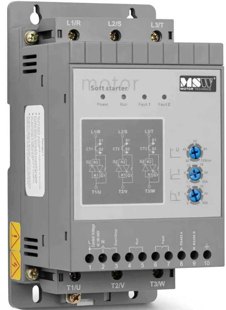 MSW Švelnus starteris švelniam variklių paleidimui 3 A 1,5 kW 400 / 100–240 V