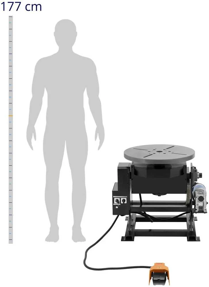 MSW Suvirinimo padėties nustatymo rotatorius su pedalu -45-90 laipsnių iki 500 kg