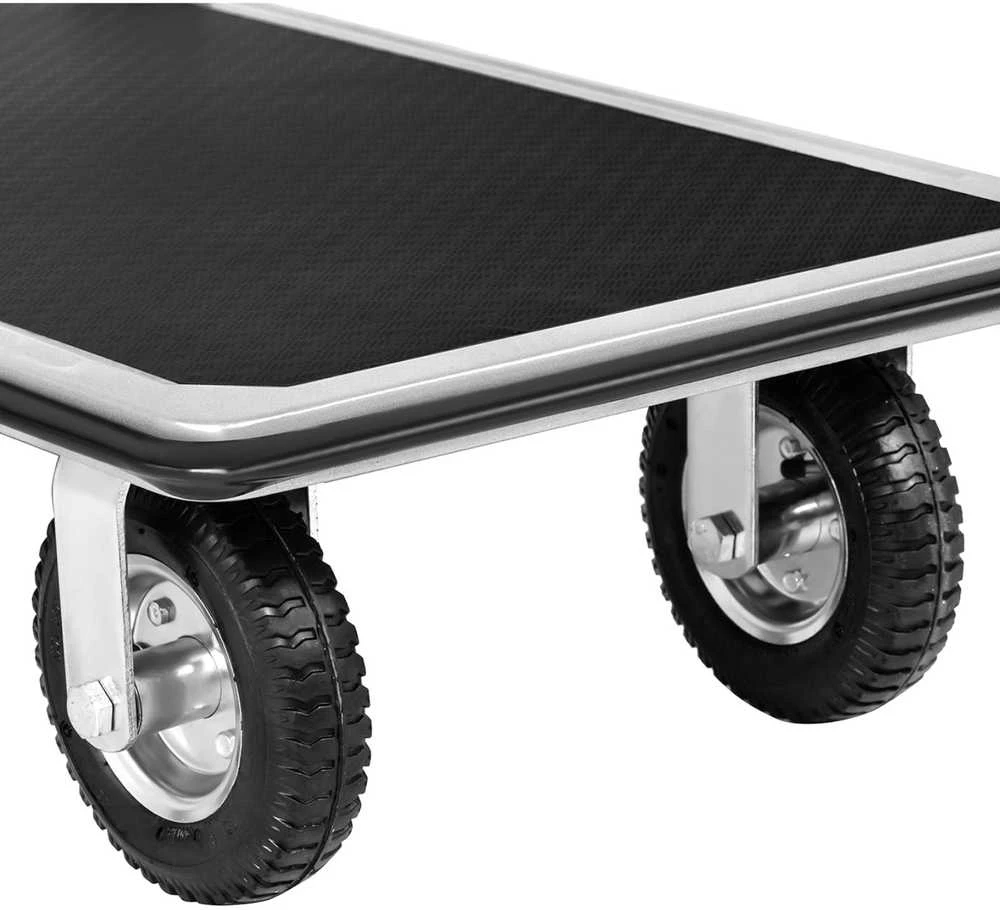 MSW Rankinis sulankstomas sandėlio platforminis vežimėlis, 1 šonas, iki 300 kg, 80 x 60 cm