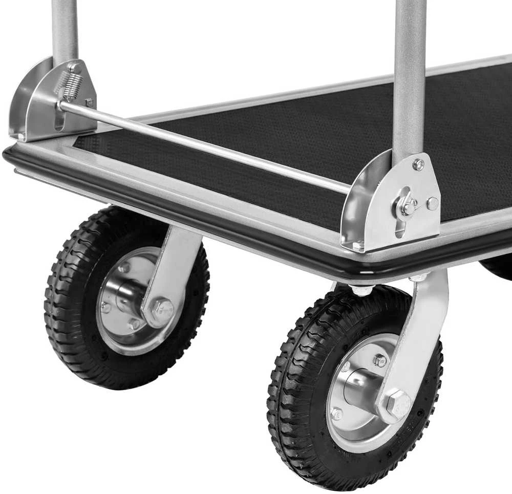 MSW Rankinis sulankstomas sandėlio platforminis vežimėlis, 1 šonas, iki 300 kg, 80 x 60 cm