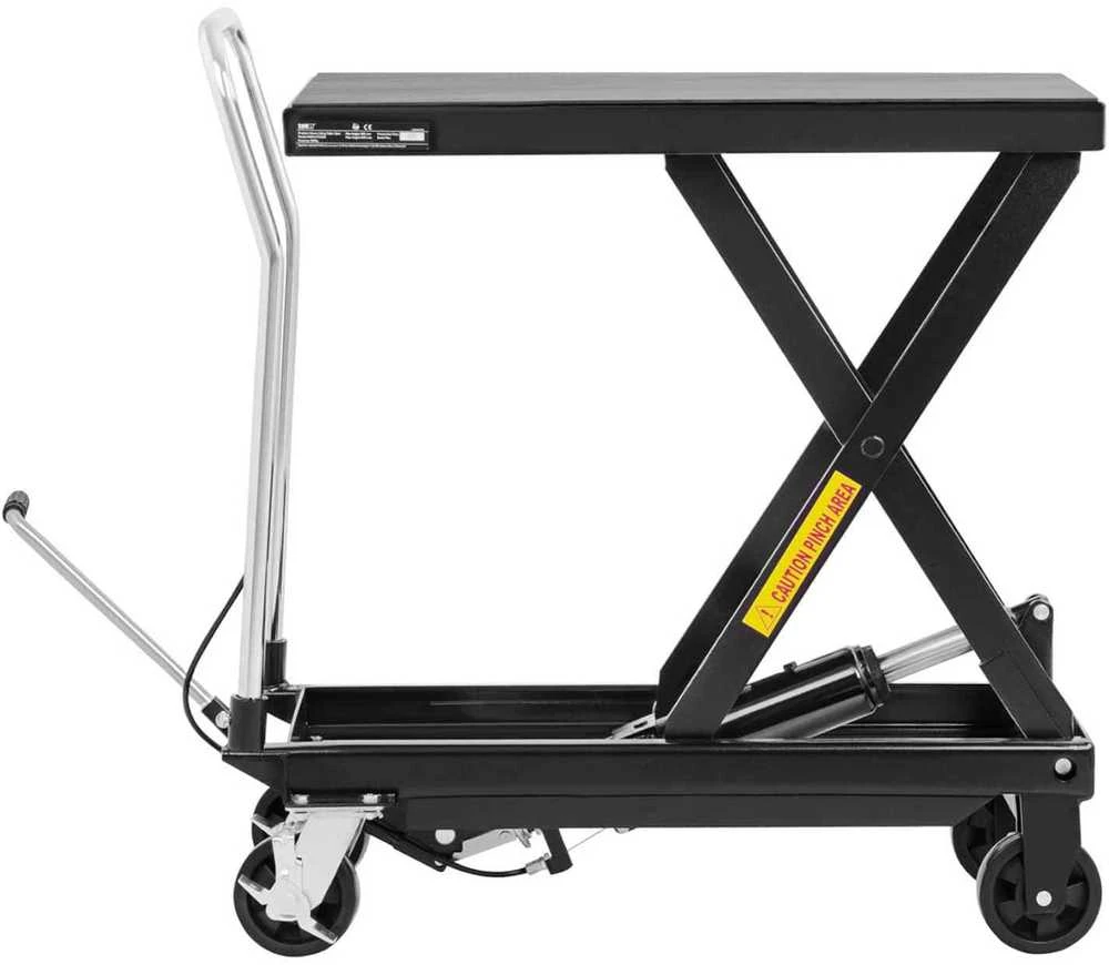 MSW Žirklinis stalinis vežimėlis transportiniam kėlimui 815 x 500 mm 500 kg