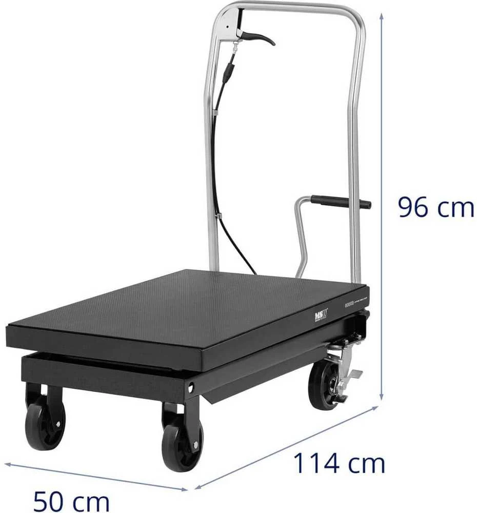 MSW Žirklinis stalinis vežimėlis transportiniam kėlimui 815 x 500 mm 500 kg