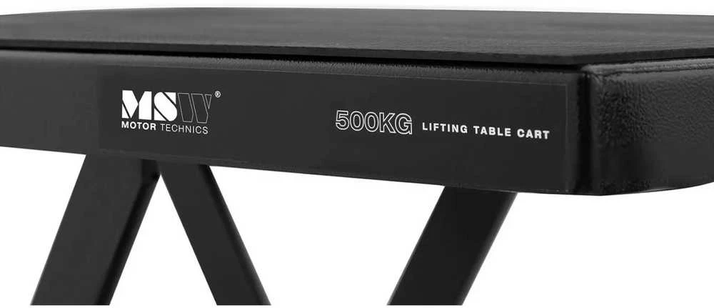 MSW Žirklinis stalinis vežimėlis transportiniam kėlimui 815 x 500 mm 500 kg