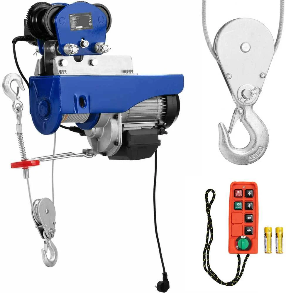 MSW Gervė elektrinė su trosiniu kranu 1600 W 12 m 500 kg