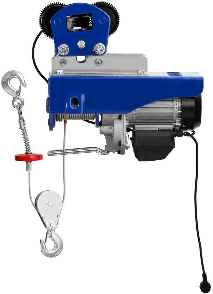 MSW Gervė elektrinė su trosiniu kranu 1600 W 12 m 500 kg