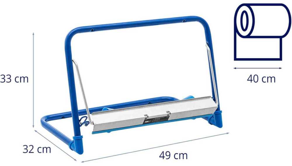 MSW Kabykla, sieninis pramoninis valymo šluostės laikiklis, plotis: 40 cm, skersmuo: Nuo 50 cm iki 5kg