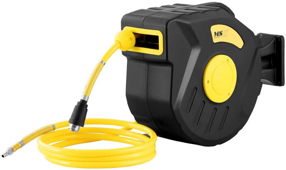 MSW Žarna pneumatinė žarna, susukta ant automatinio būgno, 18 barų, 20 m + 3 m
