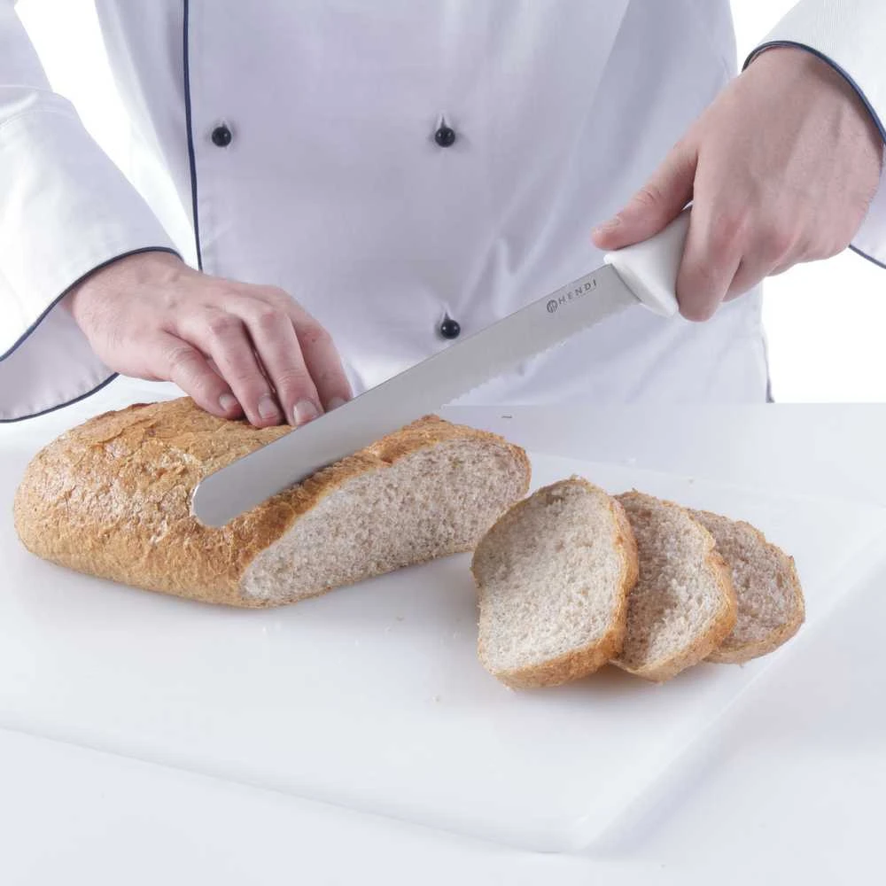 HACCP duonos peilis 385mm - baltas - HENDI 843055