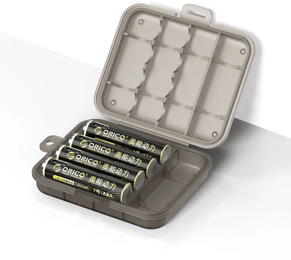 „Orico Ener-G EG7C“ ličio baterija 1,5 V 500 mWh AAA USB-C įkraunama baterija su įkrovimo laidu, 4 vnt.