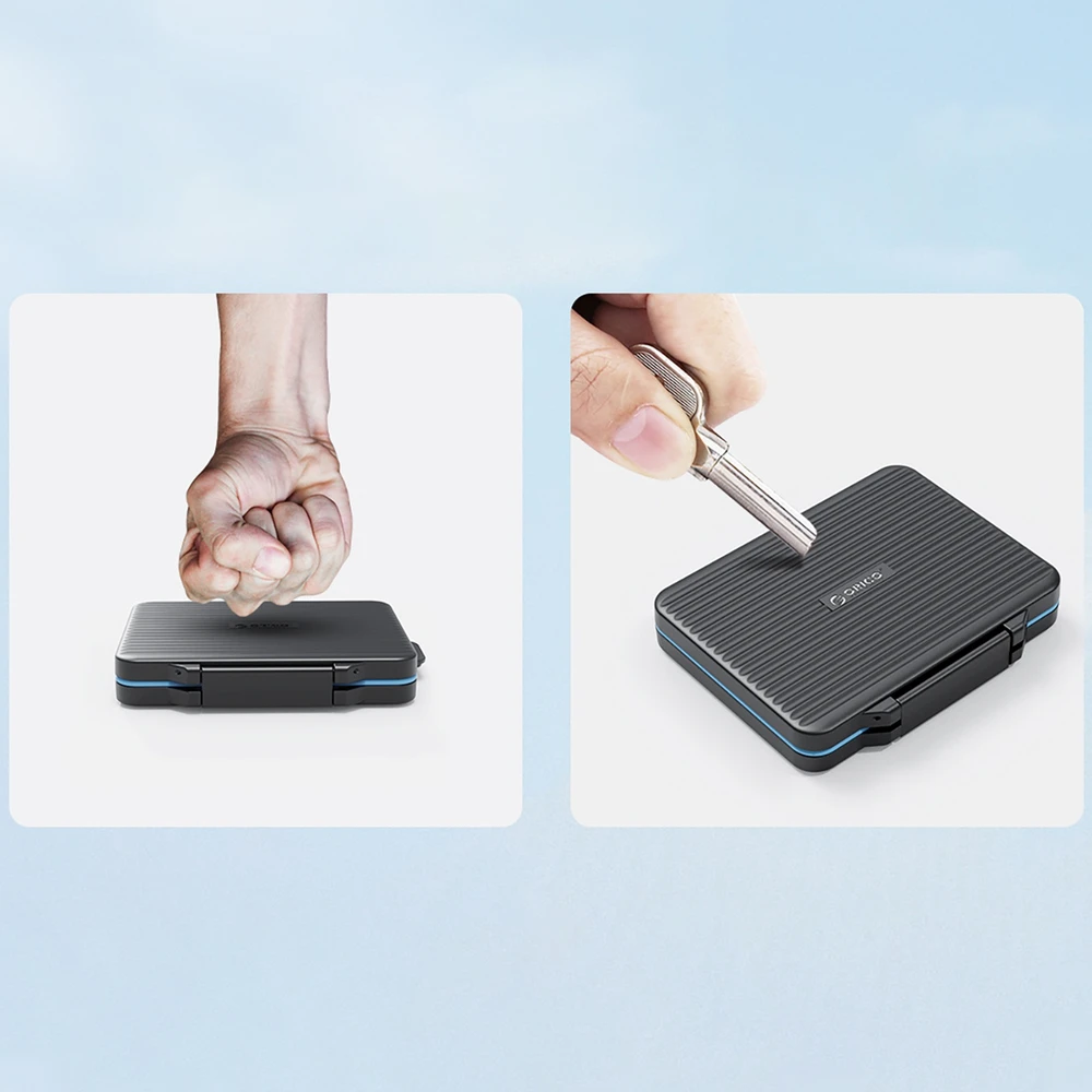 „Orico PHCD“ dėklas atminties kortelėms ir duomenų laikmenoms Juodas 2,5 colio SSD 2,5 colio HDD M.2 SSD SD Micro SD „CompactFlash“ kortelių skaitytuvai - Juodas