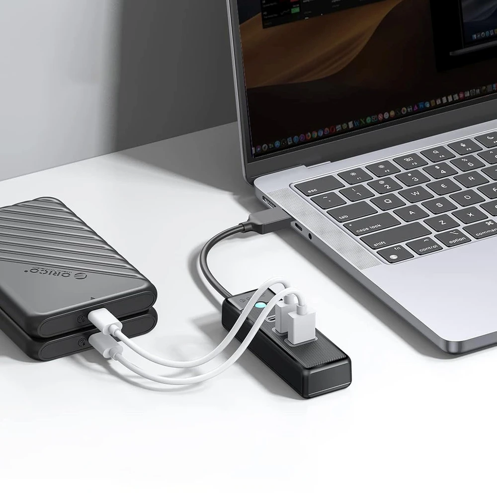 Orico PWC2U-U3 3-port USB hub 2x USB-A 3.0 1x USB-C 3.0 1 m - juodas