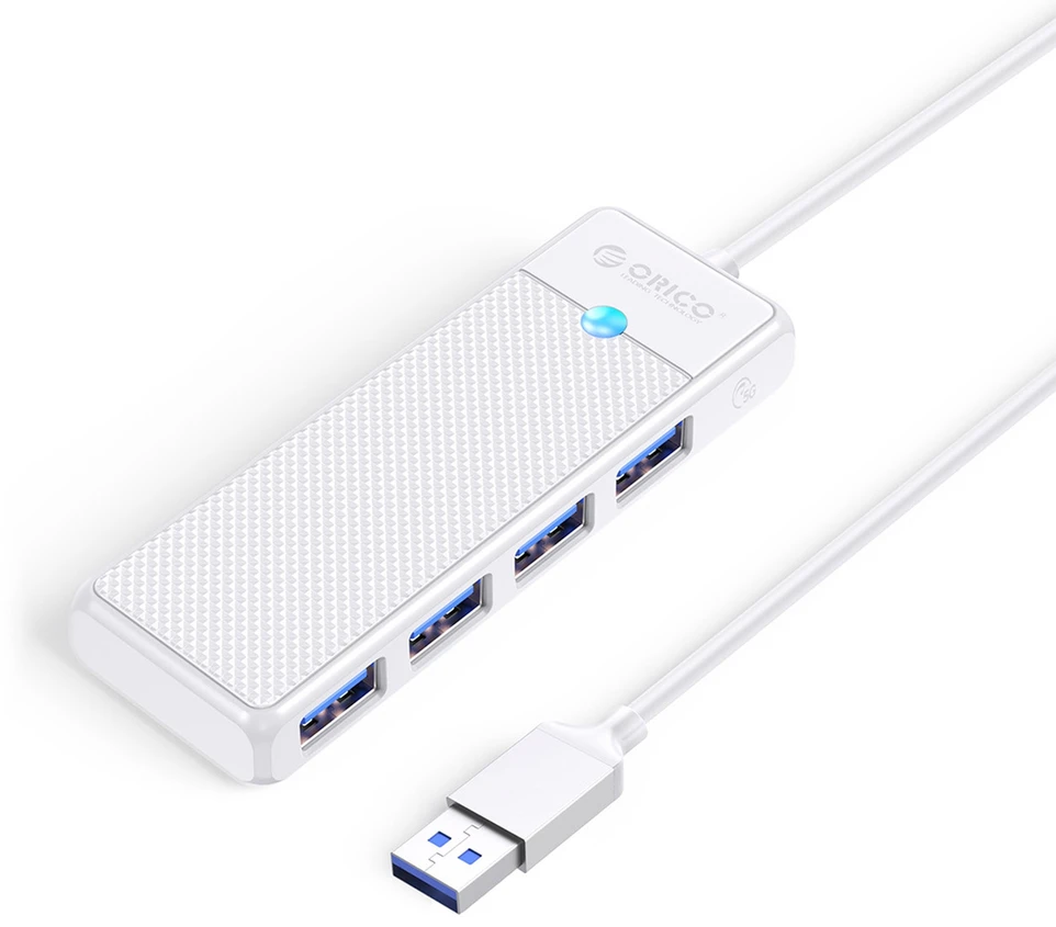 Orico PAPW4A-U3 USB Hub 4-port 4x USB-A 3.0 0.15 m - baltas