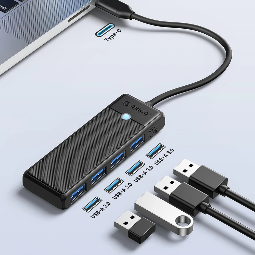 Adapterio šakotuvas 4in1 Orico USB A3.0x4