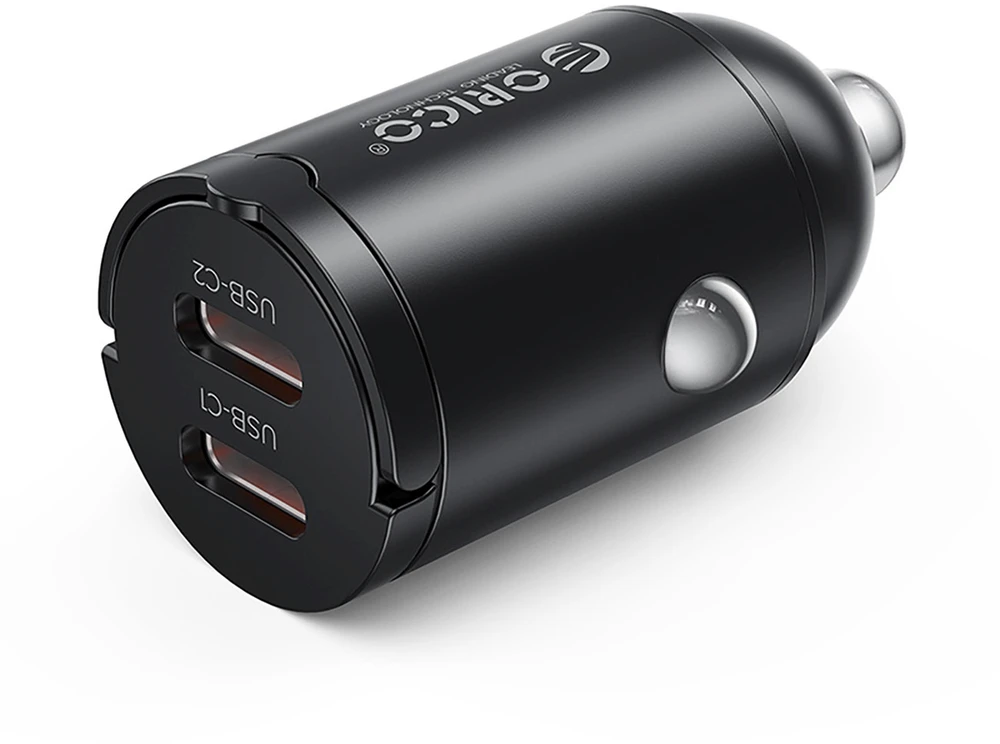 Orico MiniRing 30W 2x USB-C automobilio įkroviklis - Juodas