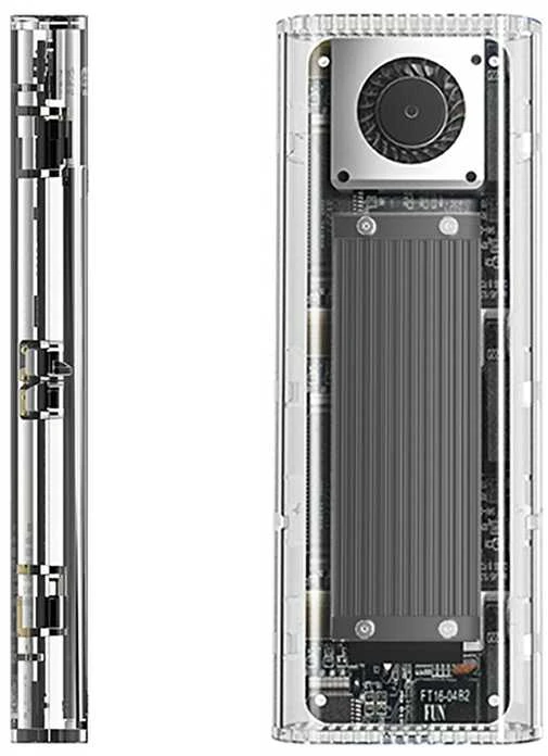 Orico TCM2-G20 M.2 NVME USB-C 3.2 20Gb/s Disk Drive – sidabro spalvos/skaidri