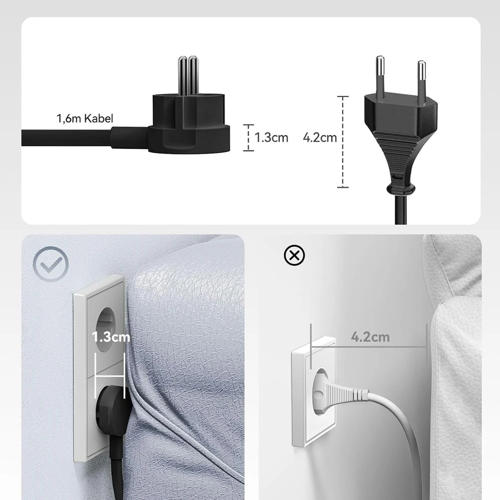 Orico PDC25 25W 6in1 maitinimo blokas 2x AC + 2x USB-A + 2x USB-C - Juodas