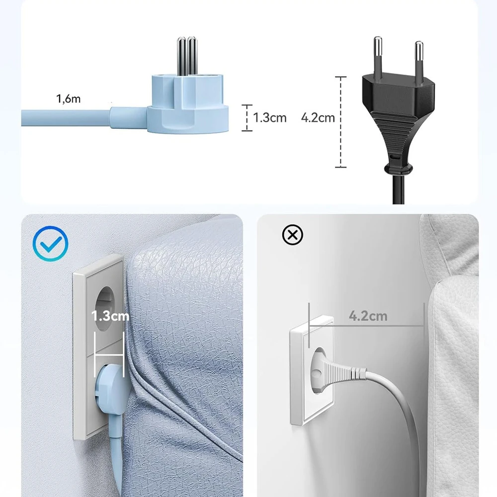 Orico PDC25 25W 6in1 maitinimo blokas 2x AC + 2x USB-A + 2x USB-C - Mėlyna