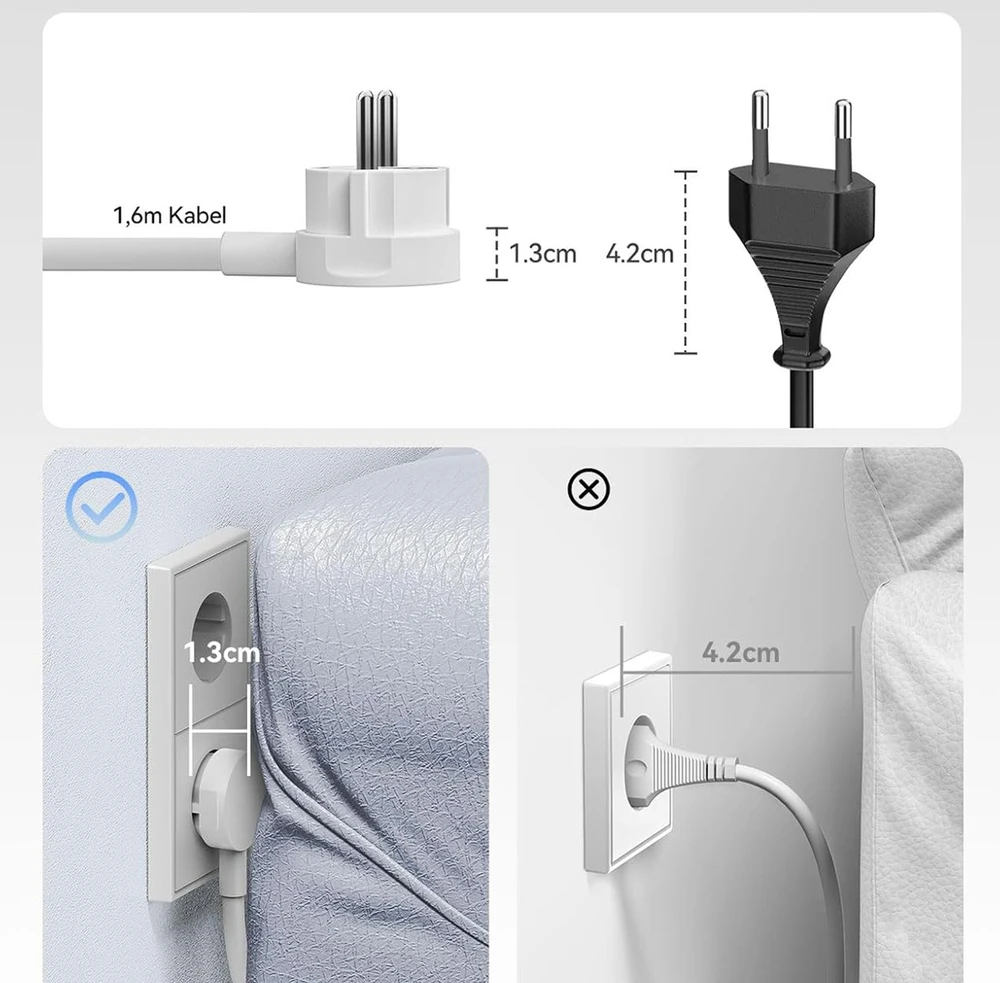 Orico PDC25 25W 6in1 maitinimo blokas 2x AC + 2x USB-A + 2x USB-C - Baltas