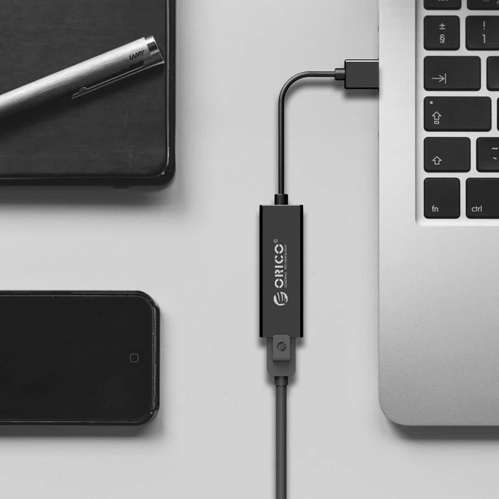 Orico UTJ-U3 1 Gigabit USB-A 3.0 išorinė tinklo plokštė - Juodas