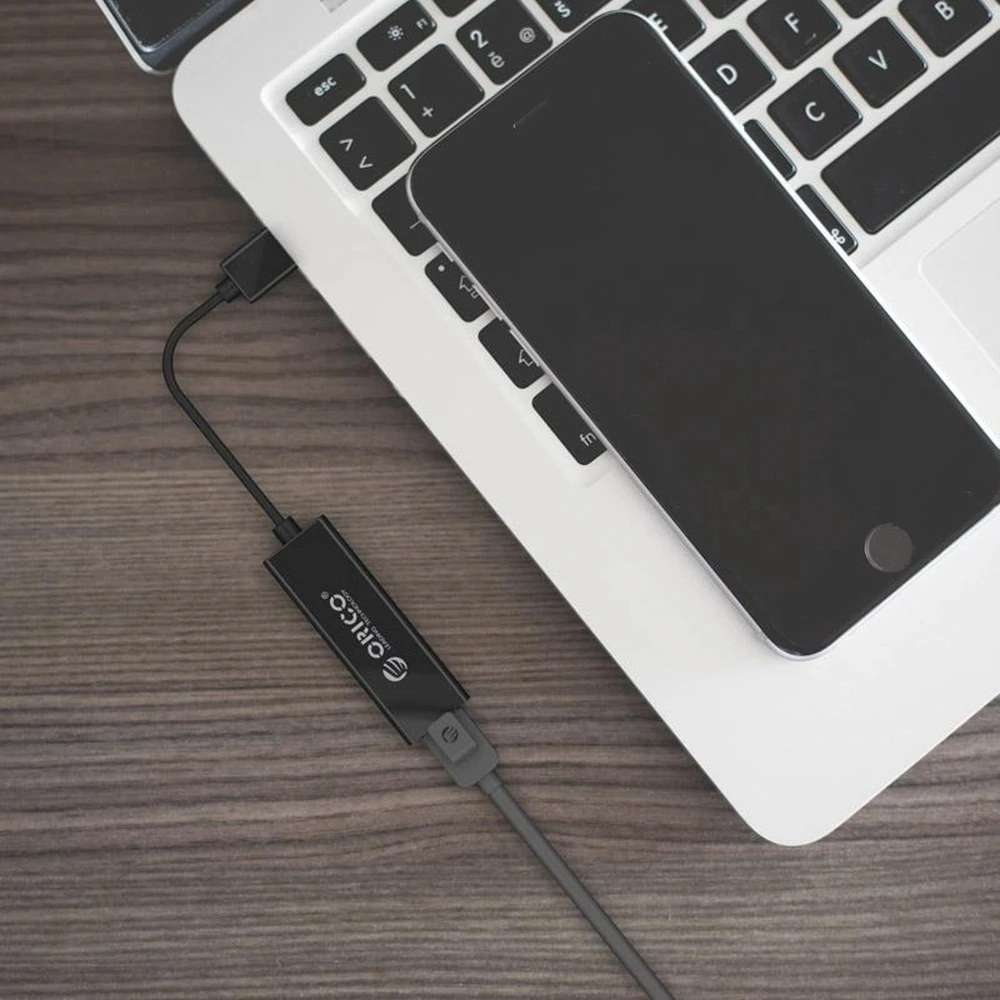 Orico UTJ-U3 1 Gigabit USB-A 3.0 išorinė tinklo plokštė - Juodas