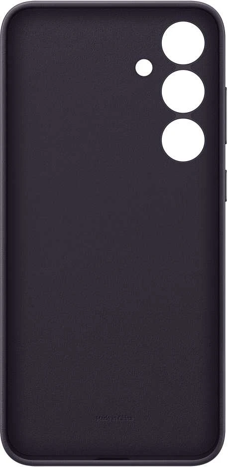 Dėklas „Samsung Galaxy S24+“ veganiškas odinis dangtelis tamsiai violetinis