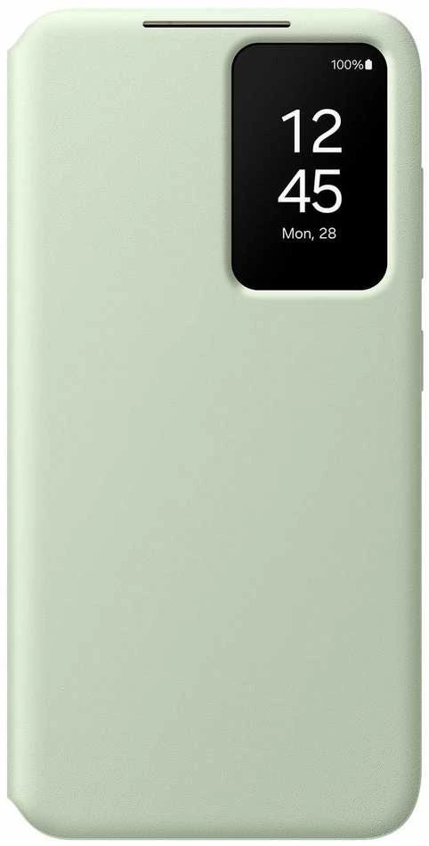 Telefono dėklas Samsung Galaxy S24+ Smart View, šviesiai žalias