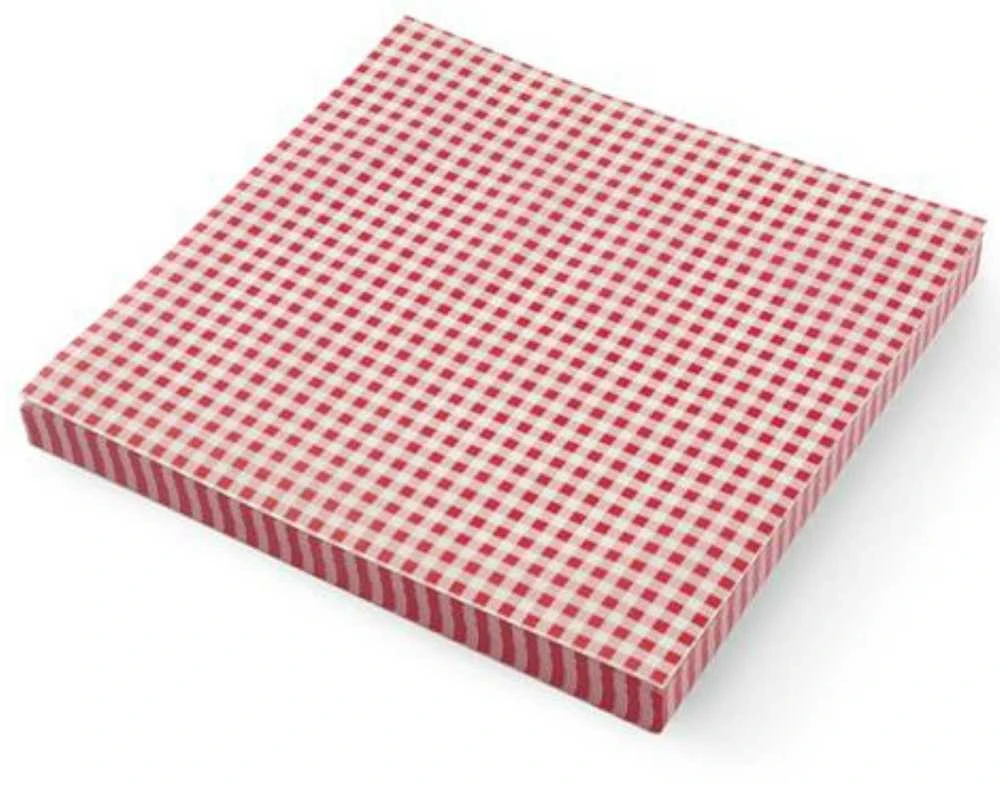 Pergamentinis popierius gruzdintų bulvyčių užkandžiams, GRID spauda, 500 vnt 306x305 mm - Hendi 678176
