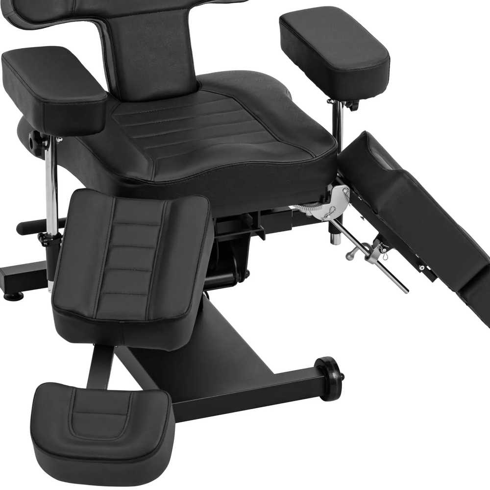 Physa Reguliuojama tatuiruočių kėdė su pedalu iki 300 kg - juoda
