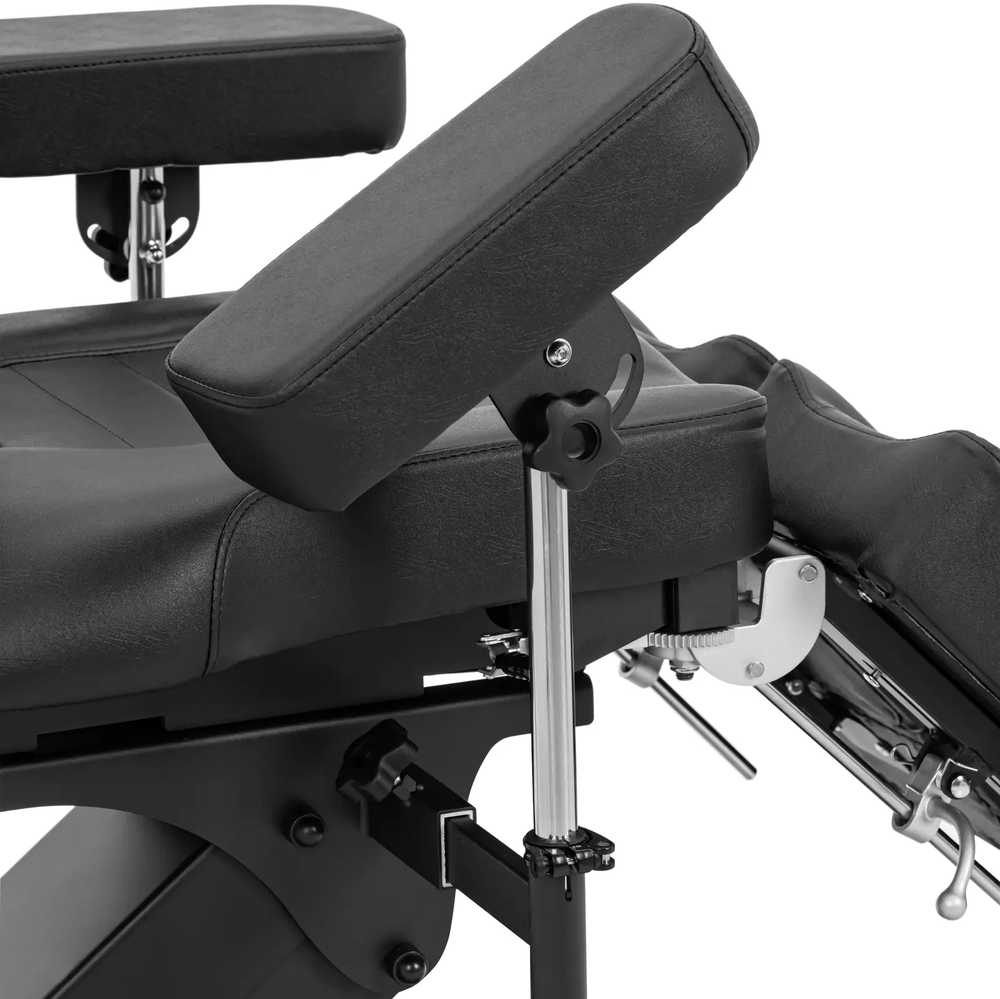 Physa Reguliuojama tatuiruočių kėdė su pedalu iki 300 kg - juoda