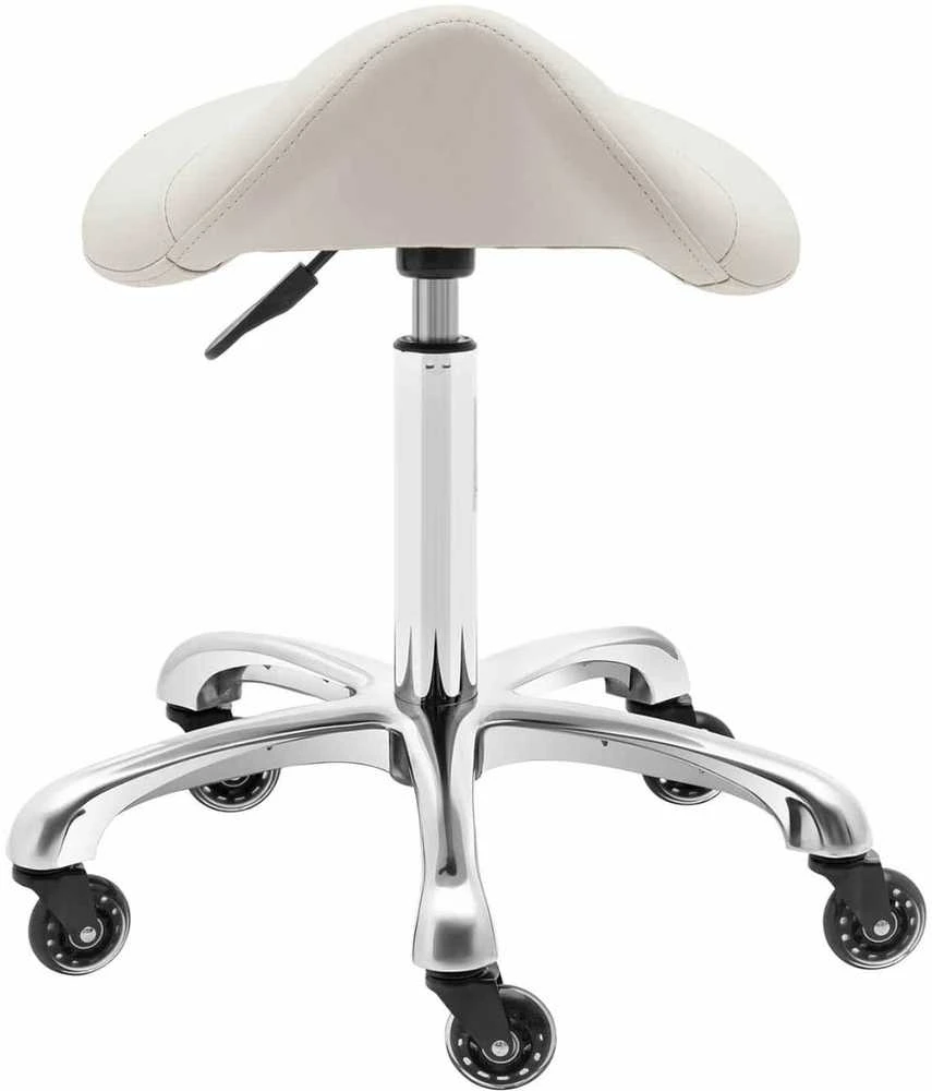 Physa Saddle kosmetinė taburetė ant ratų York, iki 150 kg, smėlio spalvos